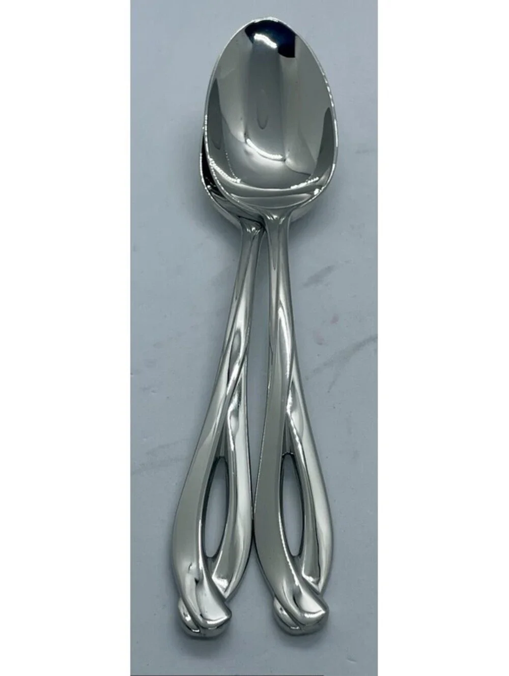 (2) Lenox DEBUT 18/8 Stainless Japan Kirk Stieff Collection Place Spoon Lot ~7”